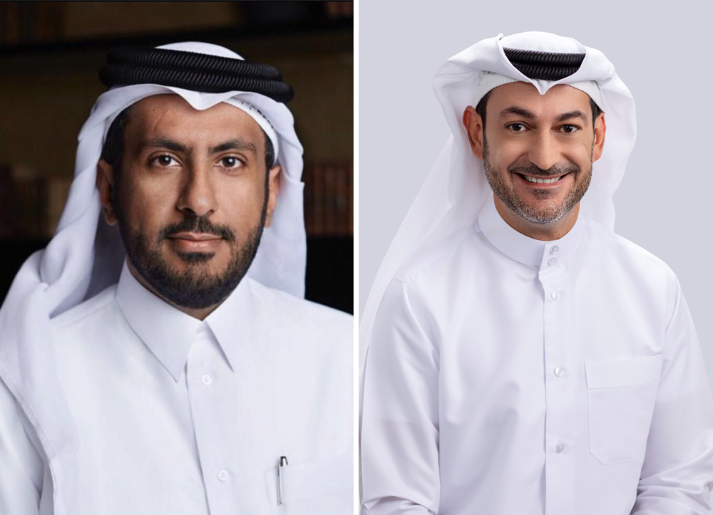 Chairman of Ooredoo, Sheikh Faisal bin Thani Al Thani (left) and Managing Director and CEO of Ooredoo, Aziz Aluthman Fakhroo