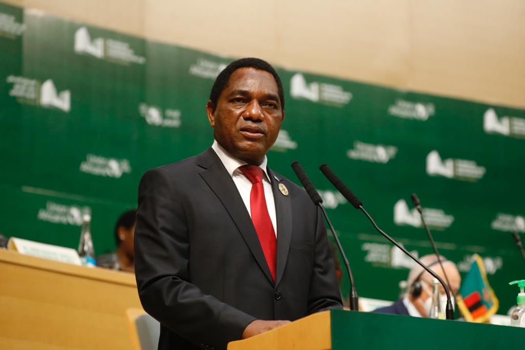File photo: Zambian President Hakainde Hichilema.

