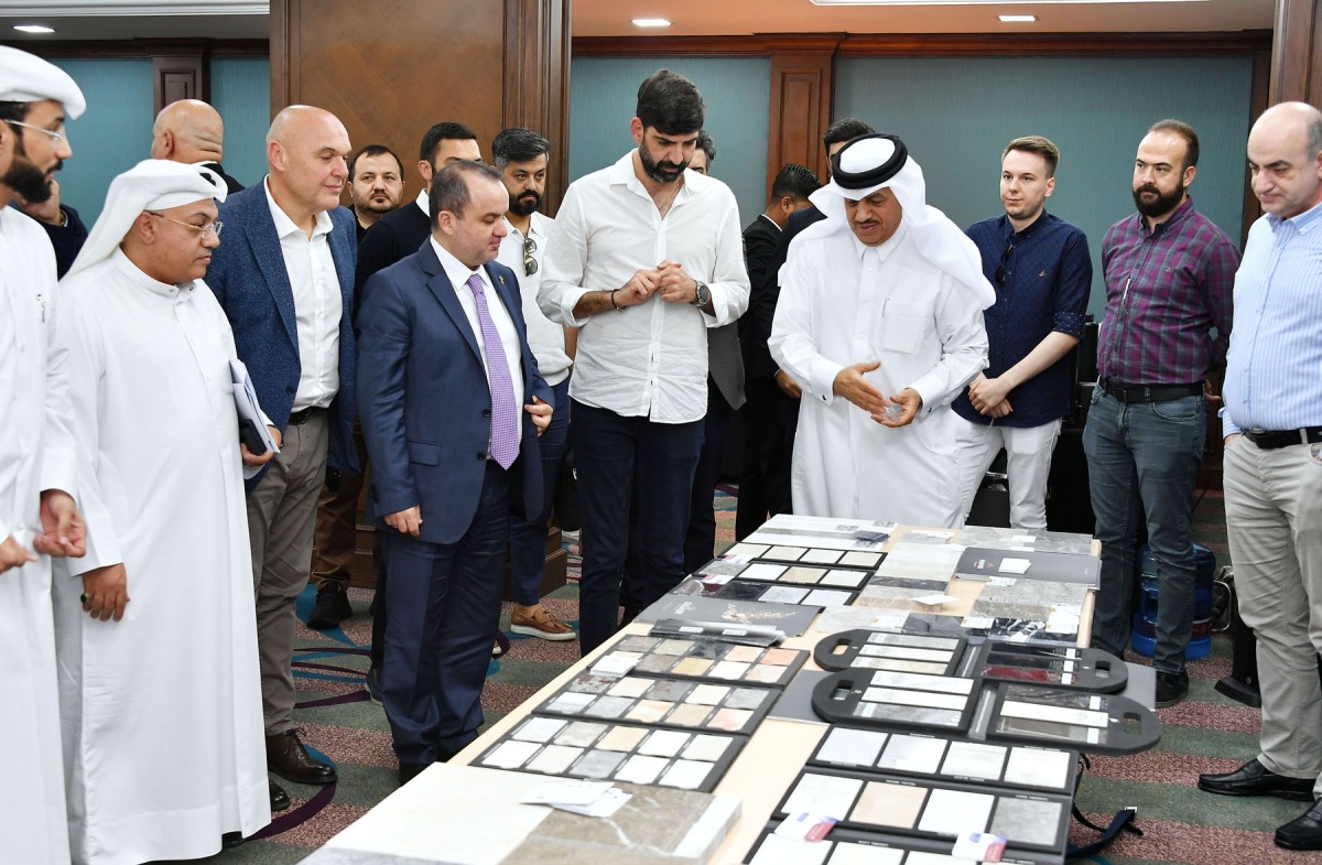 Qatar Chamber officials with the Turkish trade delegation in Doha.