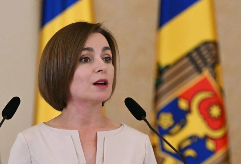 Moldovan President Maia Sandu speaks at a press conference on July 29, 2022. File photo / AFP

