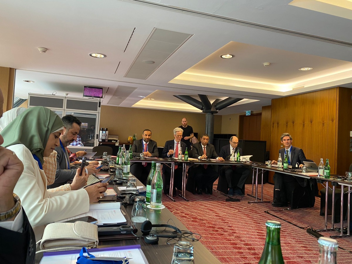 Qatar Chamber officials at the Executive Office, the Board of Directors and the General Assembly meetings of the Arab-Swiss Chamber of Commerce and Industry. 