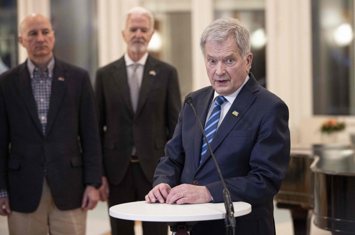 Finnish President Sauli Niinisto speaks at a news conference, in Helsinki, Finland, February 24, 2023.  File photo / AFP