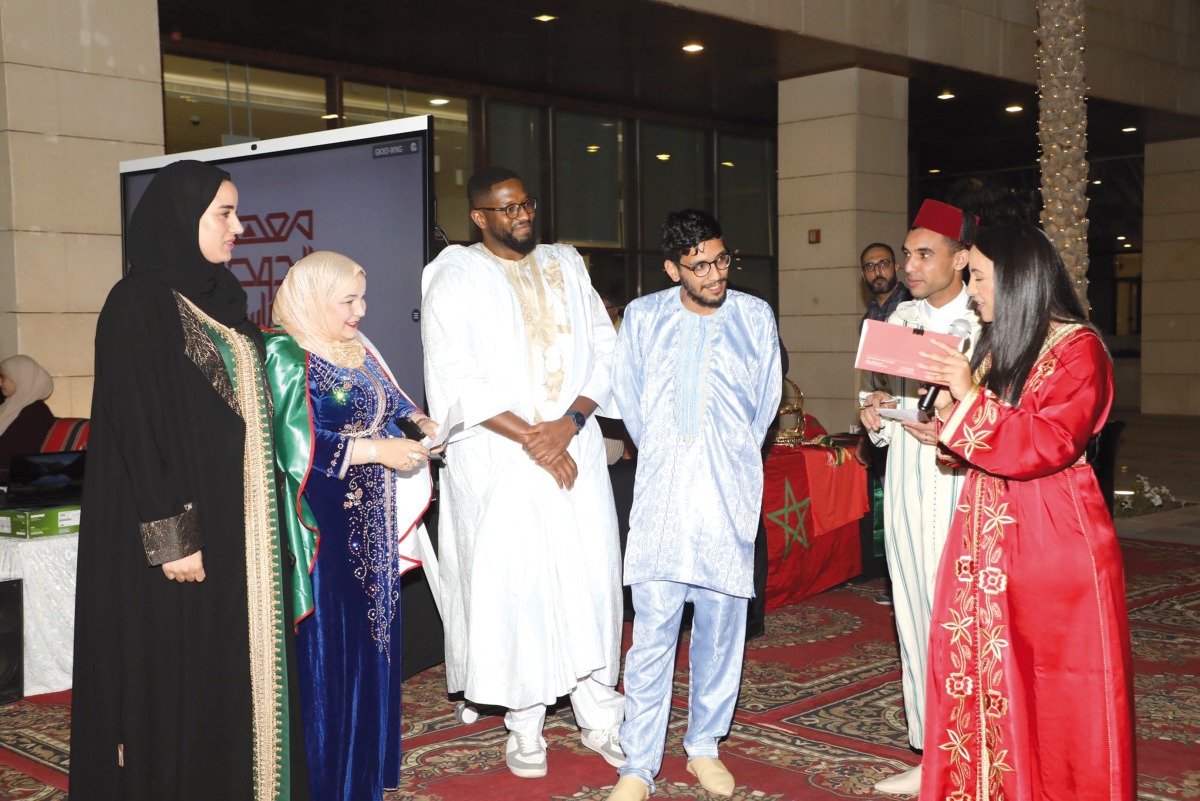 Participants during an activity as part of 'Cultural Day' at Doha Institute.