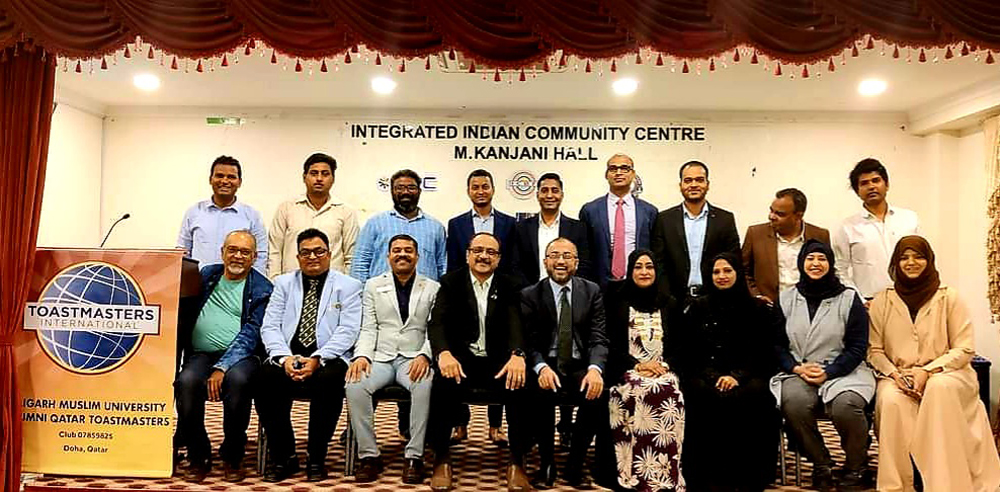 AMU Alumni Qatar Toastmasters at the golden jubilee meeting.