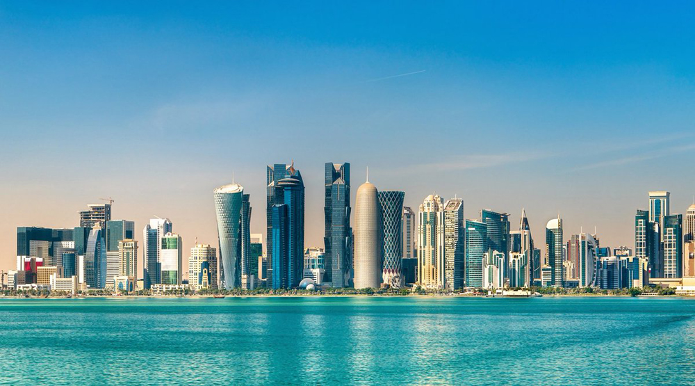A file photo of the financial district in West Bay, Doha, Qatar.