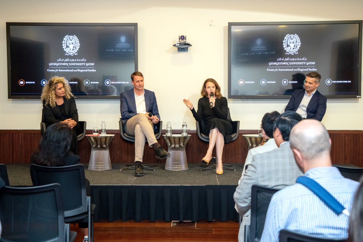 Panellists during the event at Georgetown University in Qatar.