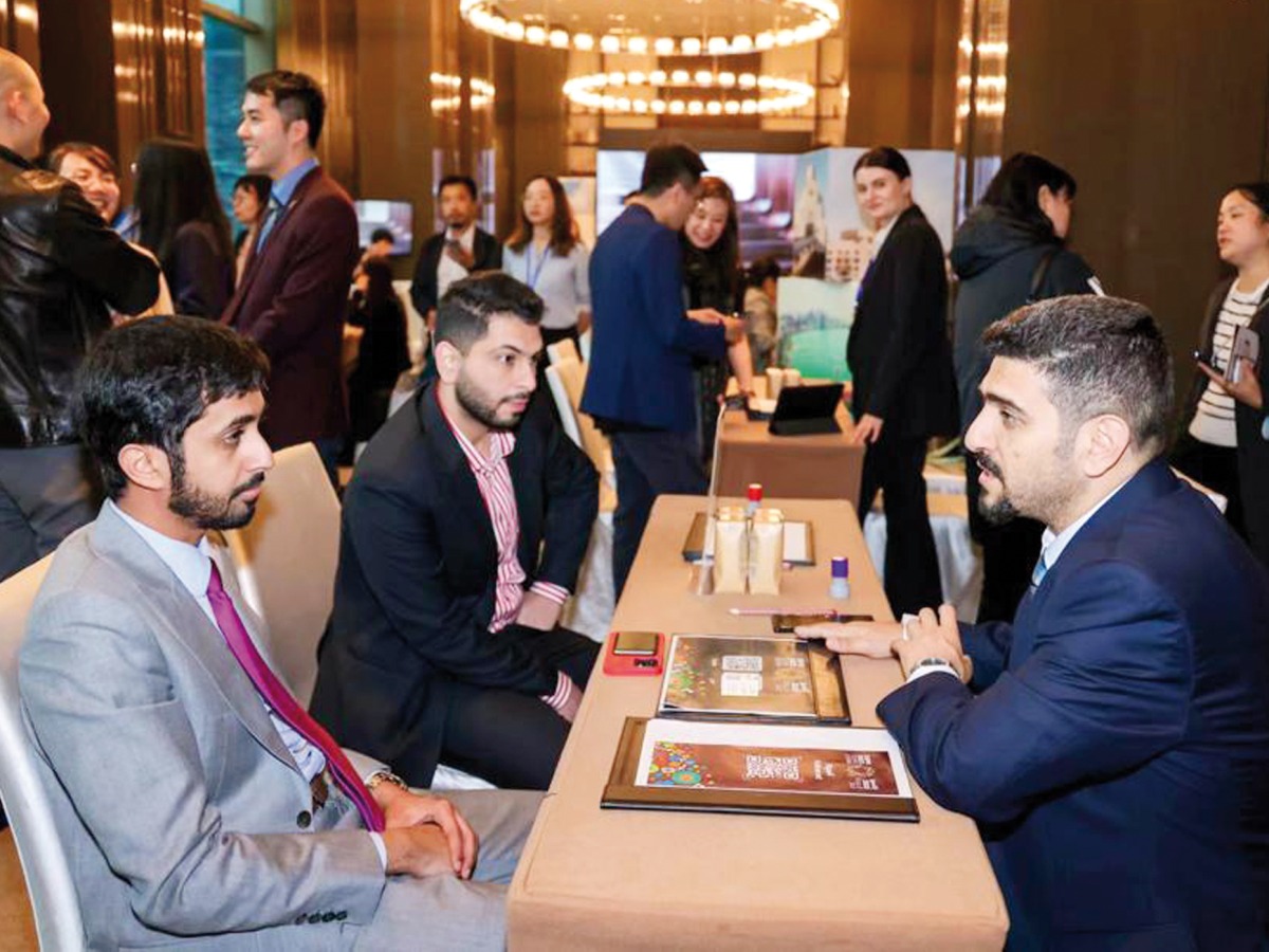 A Qatar Tourism representative briefs the visitors during the roadshow conducted in China.