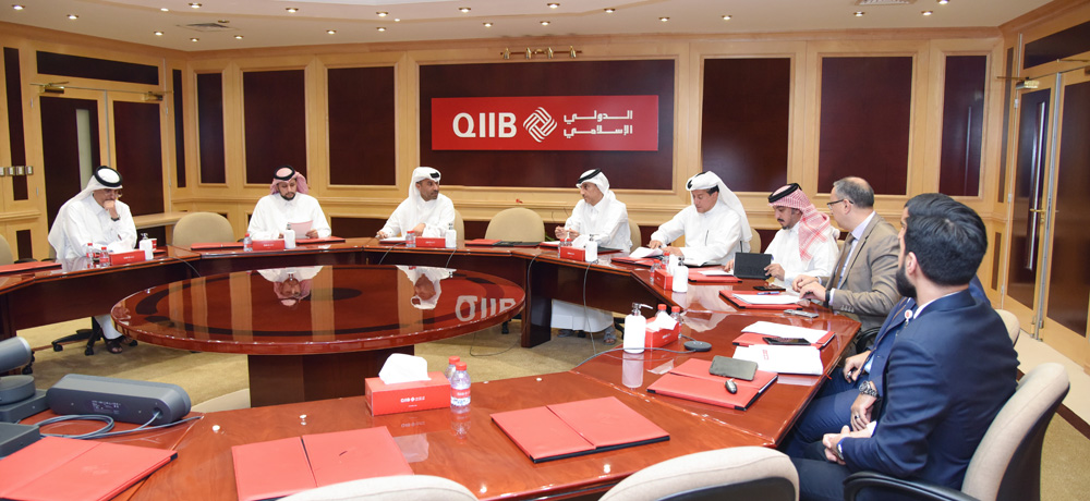 QIIB officials during the second Ordinary General Assembly meeting, yesterday.