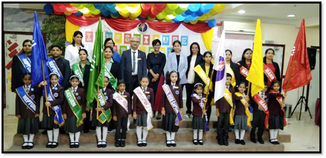 BPS officials and students during investiture ceremony.