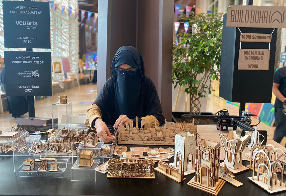 Nimrah Kabiruddin showcasing her products.