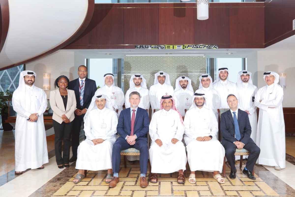 ExxonMobil Qatar and Qatargas officials during the award ceremony held at Qatargas headquarters in Doha.