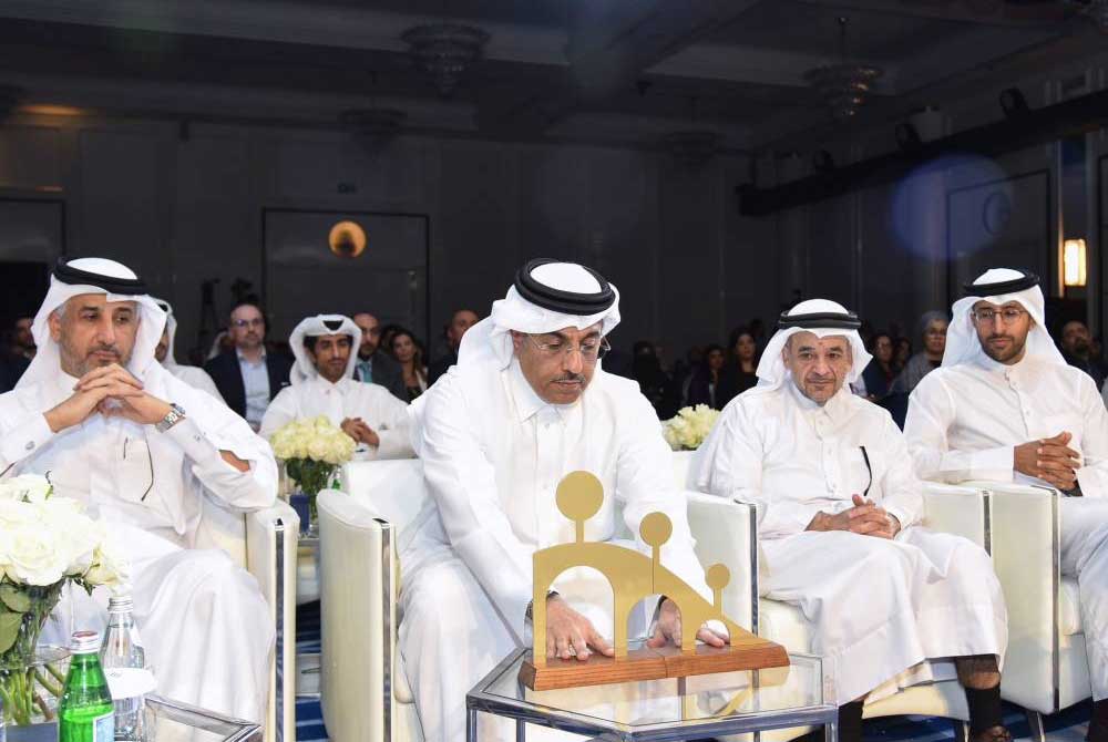File Photo: Minister of Labour H E Dr. Ali bin Smaikh Al Marri, who is also Board Chairperson of Jusour, inaugurated the company’s new visual identity.