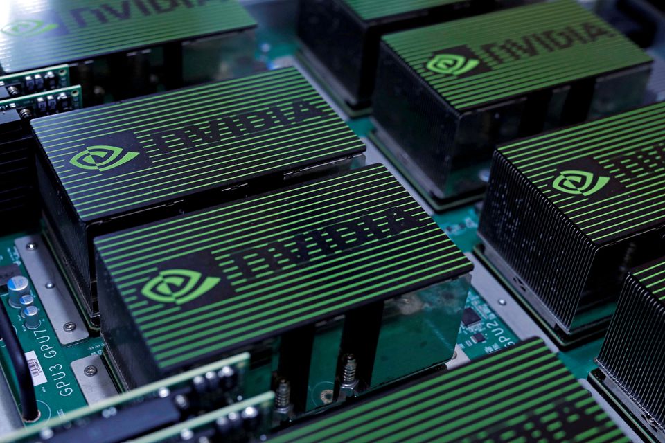 File photo: The logo of Nvidia Corporation is seen during the annual Computex computer exhibition in Taipei, Taiwan May 30, 2017. REUTERS/Tyrone Siu

