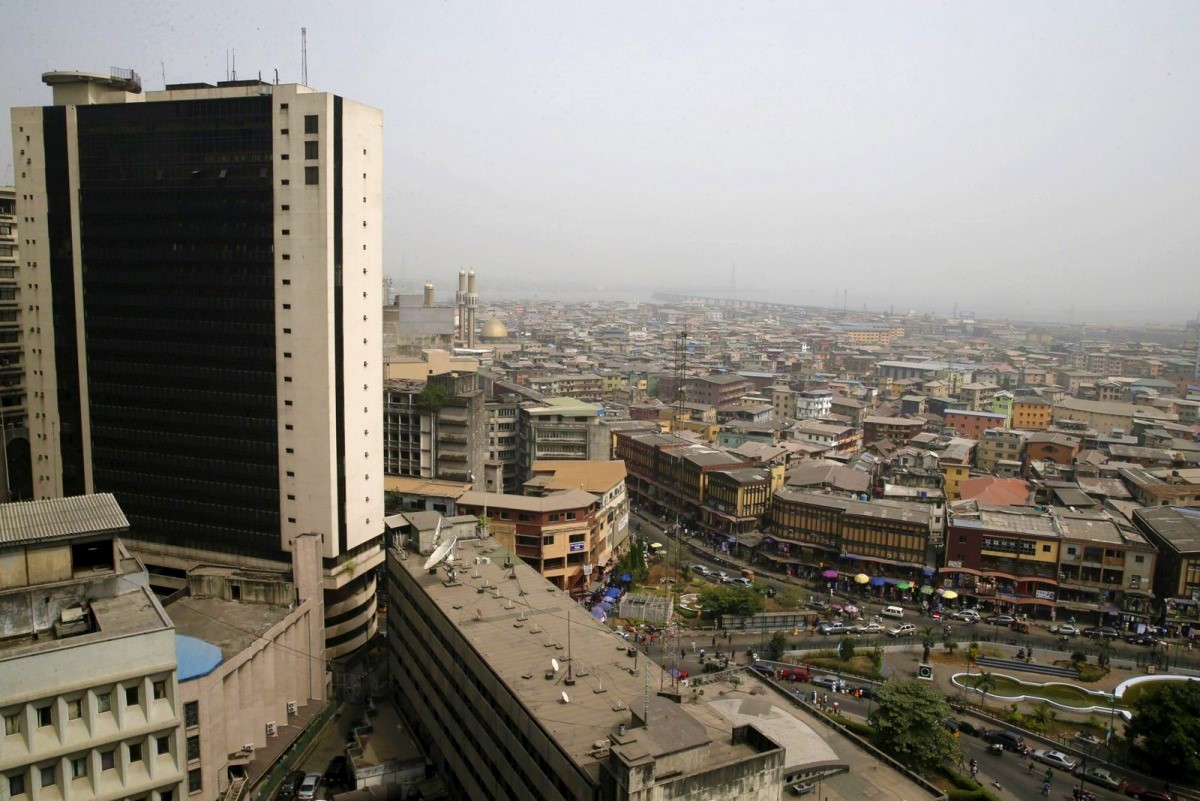 File photo: A view of the central business district is seen from a rooftop in Lagos, Nigeria, on February 10, 2016. (REUTERS)