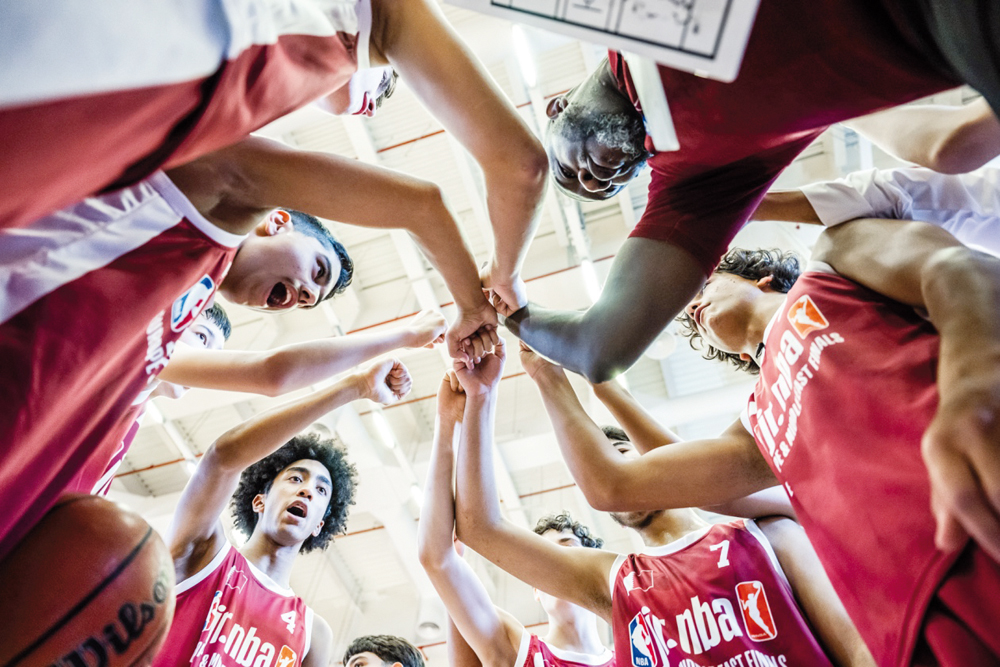 Qatar Foundation players during the junior NBA tournament.