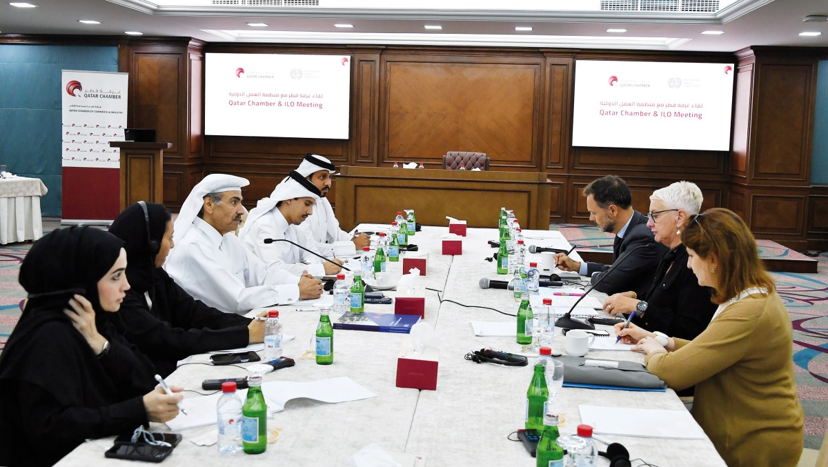 QC and ILO officials during the high-level conference held yesterday.