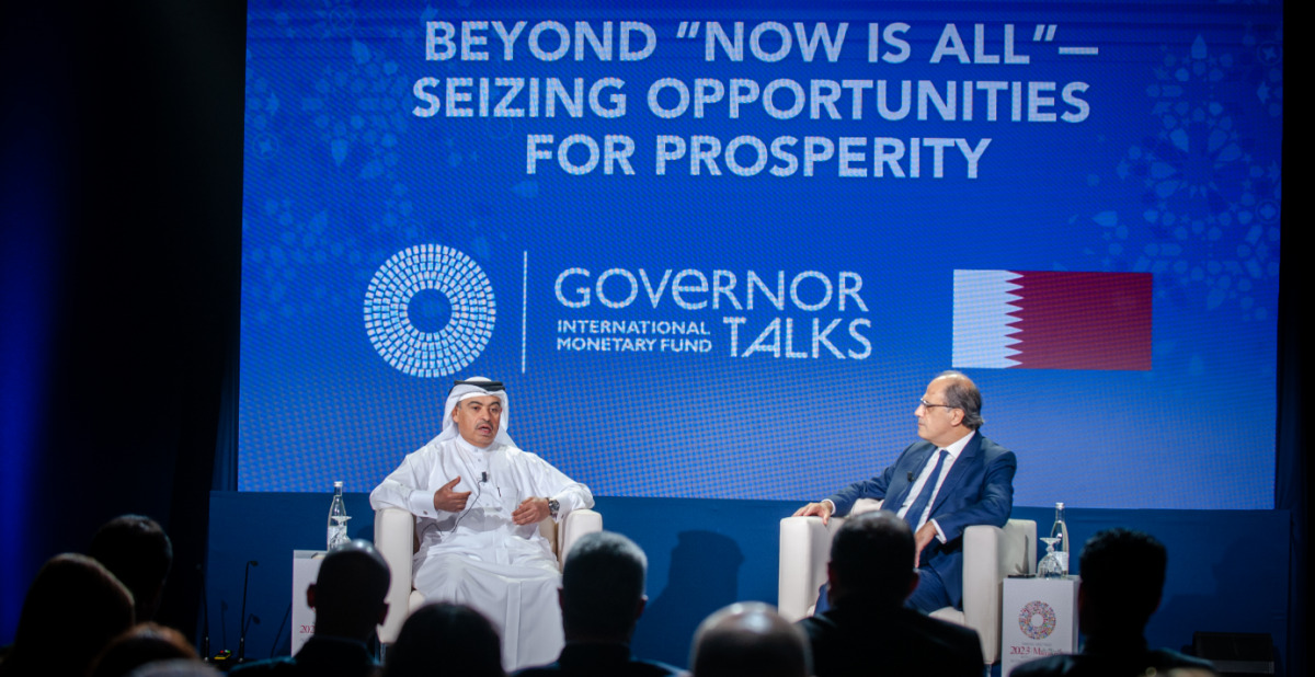 Minister of Finance H E Ali bin Ahmed Al Kuwari speaking at the Governor Talks - Qatar: Beyond “Now Is all”– Seizing Opportunities for Prosperity in Marrakesh, Kingdom of Morocco.