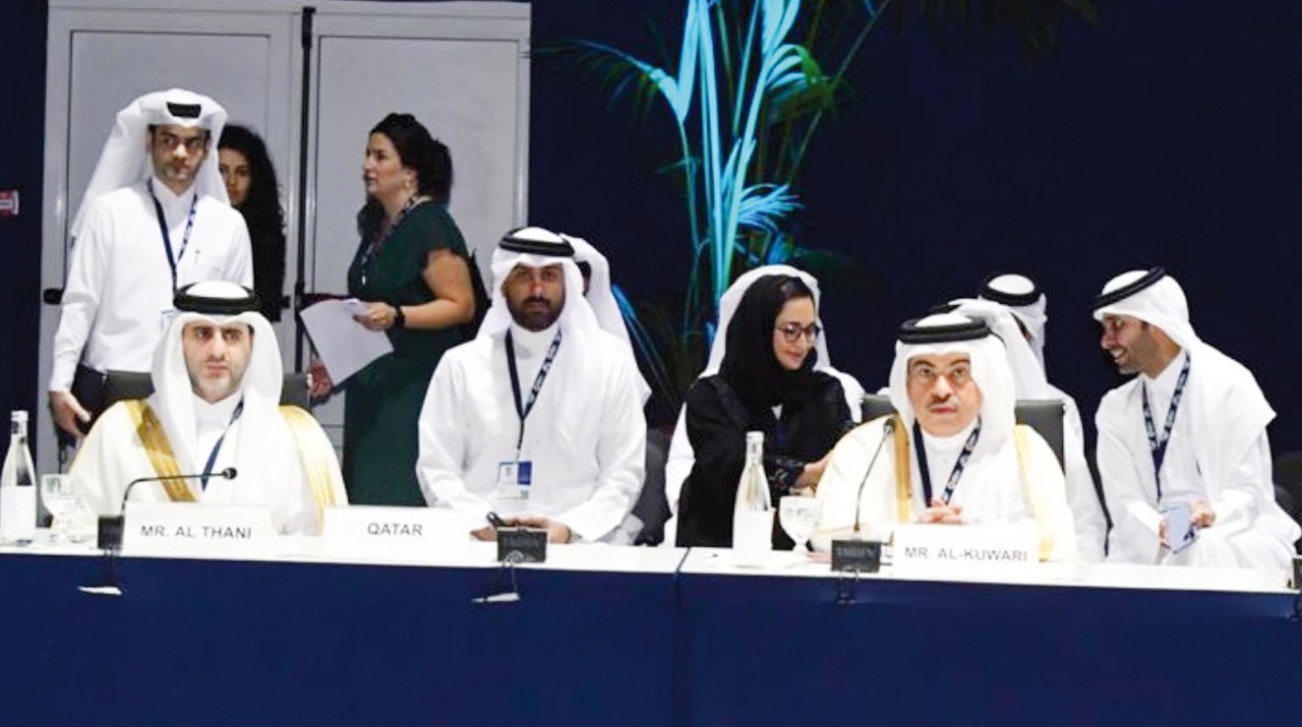 Minister of Finance H E Ali bin Ahmed Al Kuwari, QCB Governor H E Sheikh Bandar bin Mohammed bin Saoud Al Thani attending the meeting. 