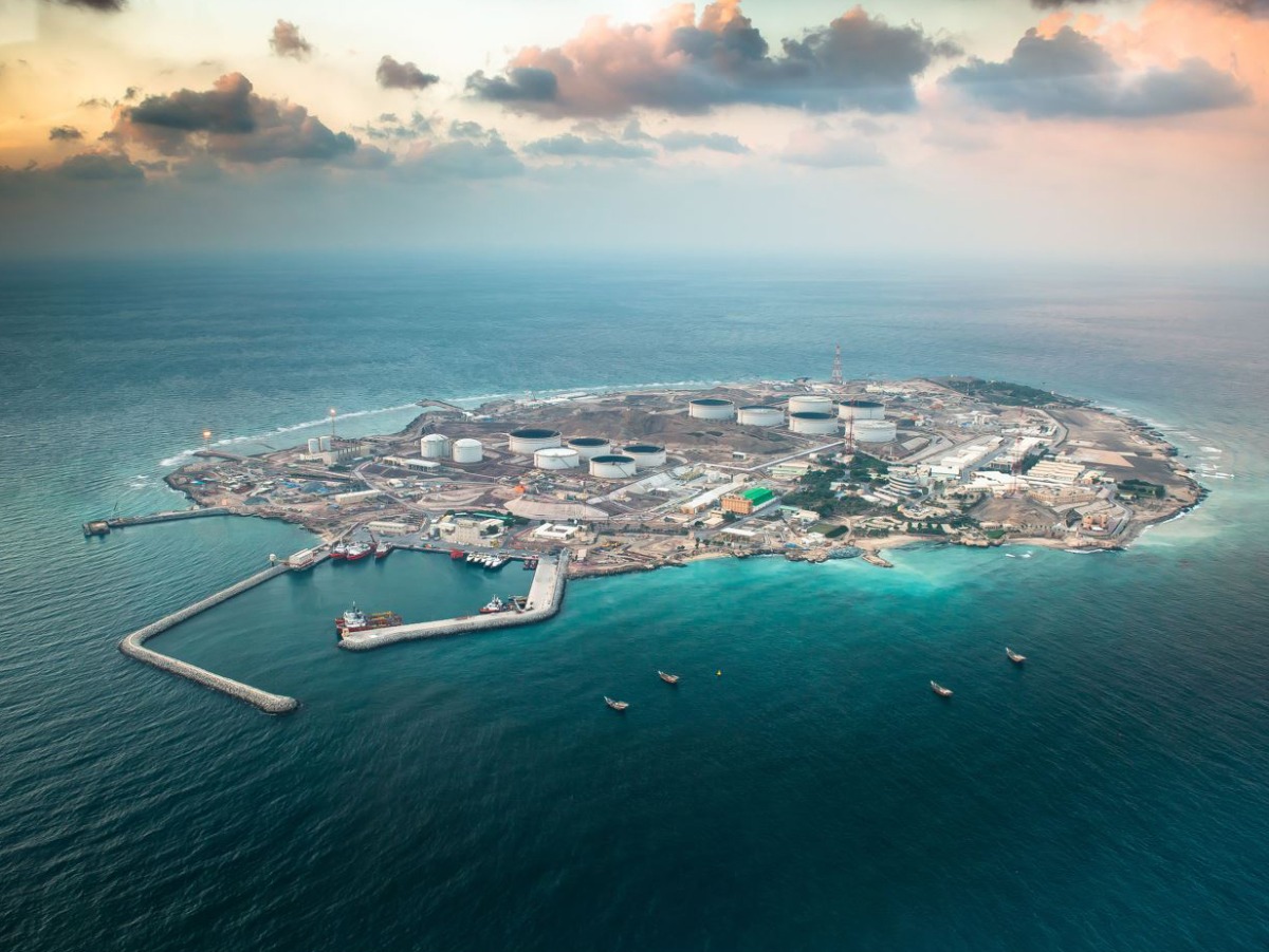 An aerial view of Halul Island, Qatar.