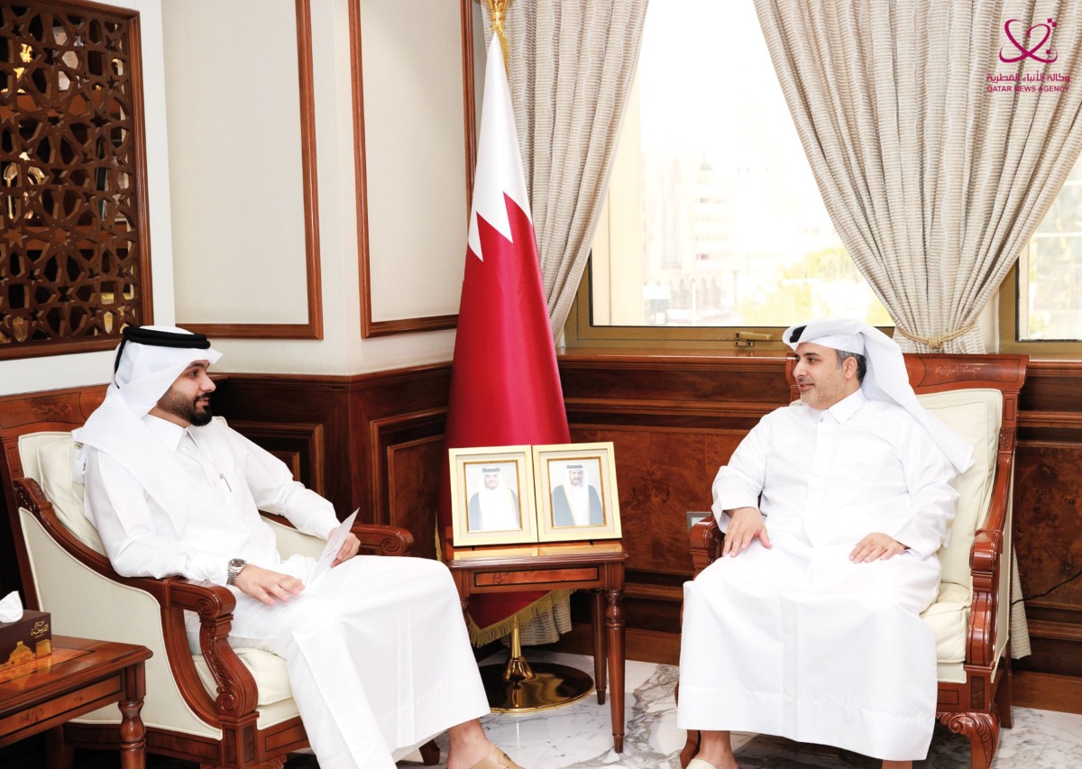 Minister of Municipality and Chairman of the national committee for hosting the Horticultural Expo 2023 Doha H E Dr. Abdullah bin Abdulaziz bin Turki Al Subaie during an interview with QNA.