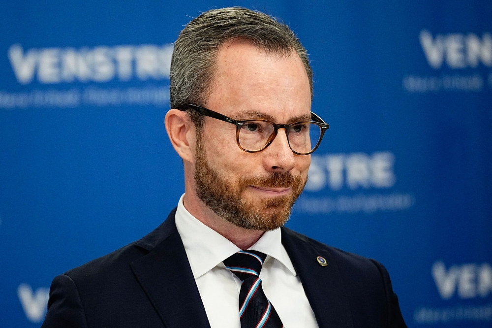 Deputy Prime Minister, Minister of Economy and Chairman of Denmark's Liberal Party Jakob Ellemann-Jensen speaks during a press conference to announce he retires from politics, in Copenhagen, Denmark, on October 23, 2023. (Photo by Martin Sylvest / Ritzau Scanpix / AFP) 