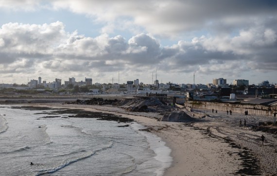 This photo taken on Sept. 12, 2023 shows the seaside in Mogadishu, Somalia. (Xinhua/Wang Guansen)