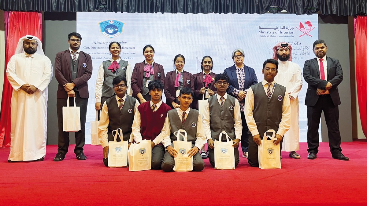 Officials with BPS staff and students during the awareness session.