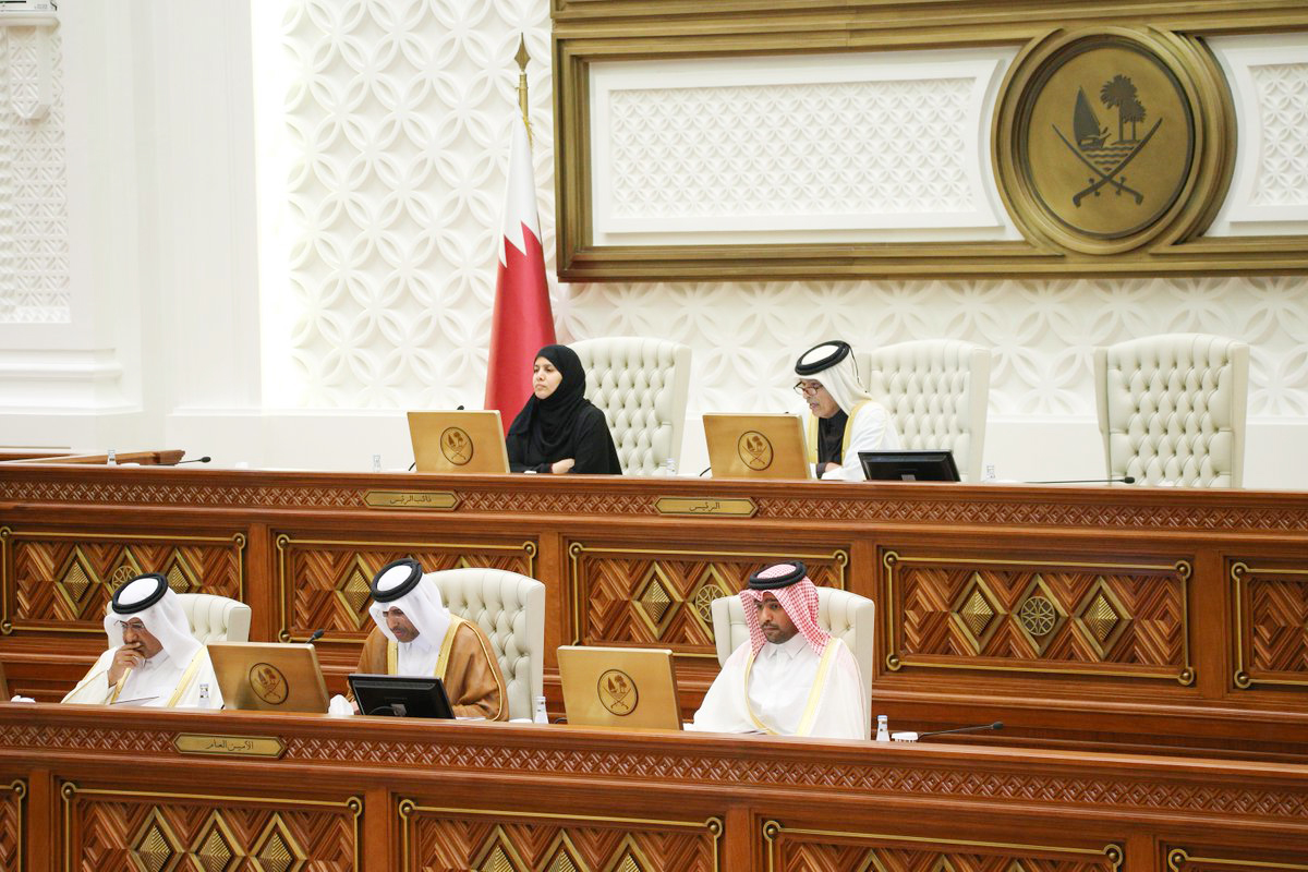 The Shura Council during its session at the Tamim Bin Hamad Hall yesterday.