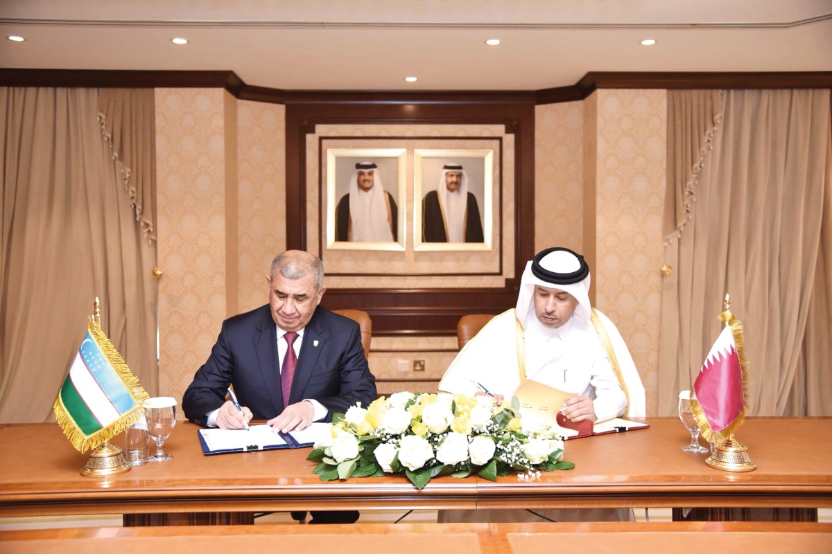 Attorney General H E Dr. Issa bin Saad Al Jafali Al Nuaimi (right) and Prosecutor General of the Republic of Uzbekistan H E Nigmatilla Yuldashev during the event.