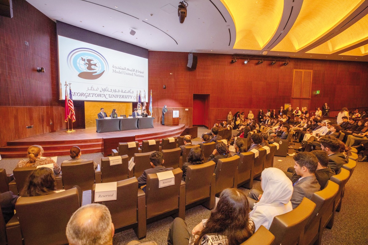 Participants during the  GUQ GMUN Spring 2024 Conference Opening Ceremony 