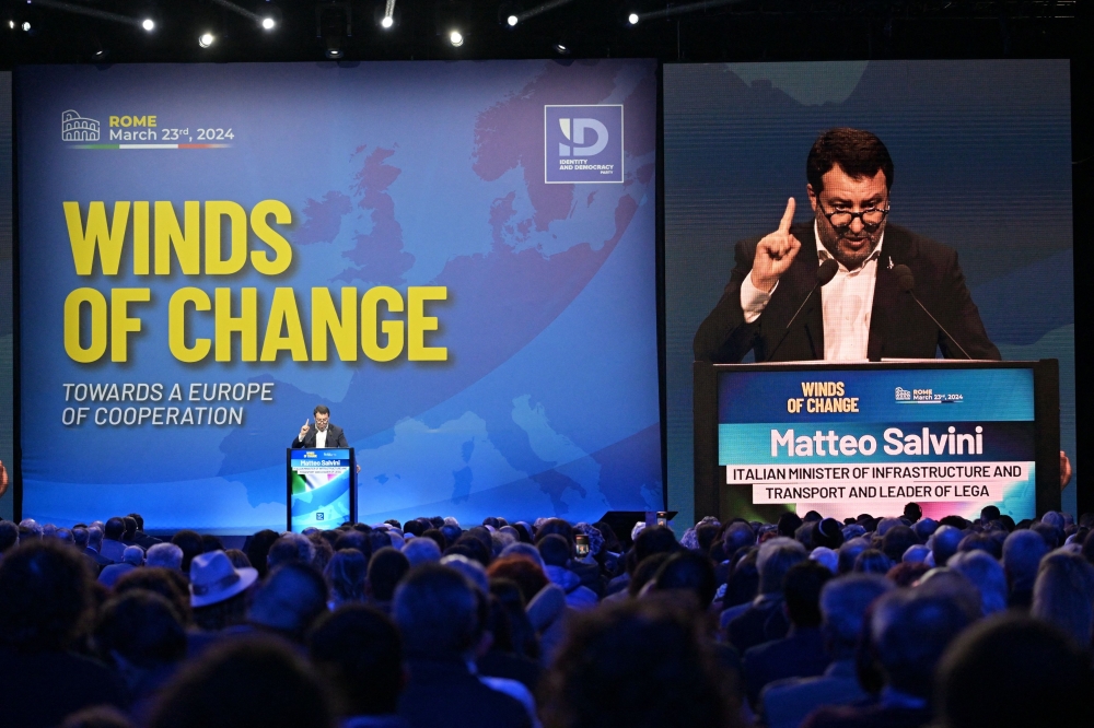 Italy's deputy Prime Minister and leader of Italian far-right party 