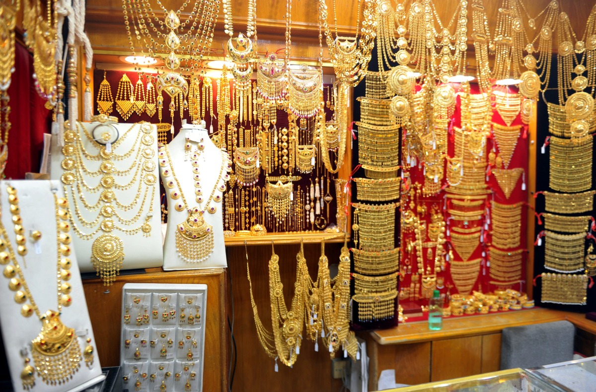 Ornaments on display at Gold Souq in Doha.