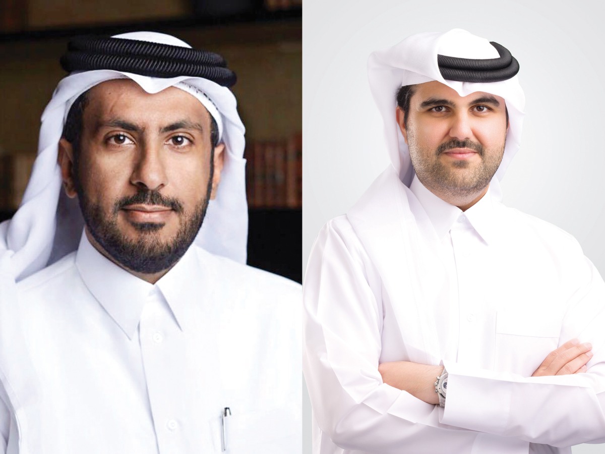 Sheikh Faisal bin Thani  Al Thani (left), Chairman of Lesha Bank and Mohammed Ismail Al Emadi, Chief Executive Officer at Lesha Bank.