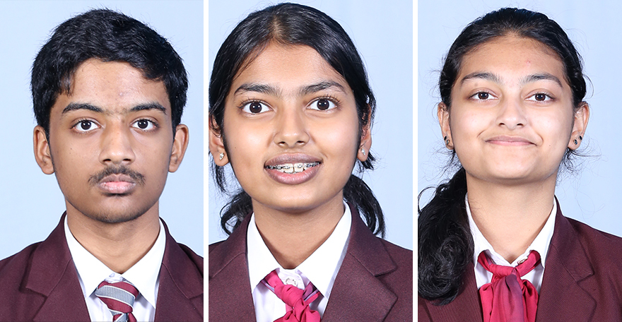 From left: Ponnambalam Vallinayagam, Sadhika Sajitkumar and Lea Mathews