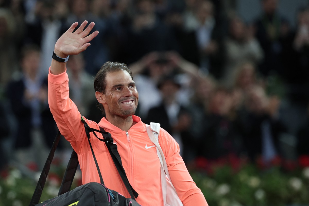 File: Spain's Rafael Nadal gestures after losing against Czech Republic's Jiri Lehecka during the 2024 ATP Tour Madrid Open tournament round of 16 tennis match at Caja Magica in Madrid on April 30, 2024. (Photo by Thomas Coex / AFP)