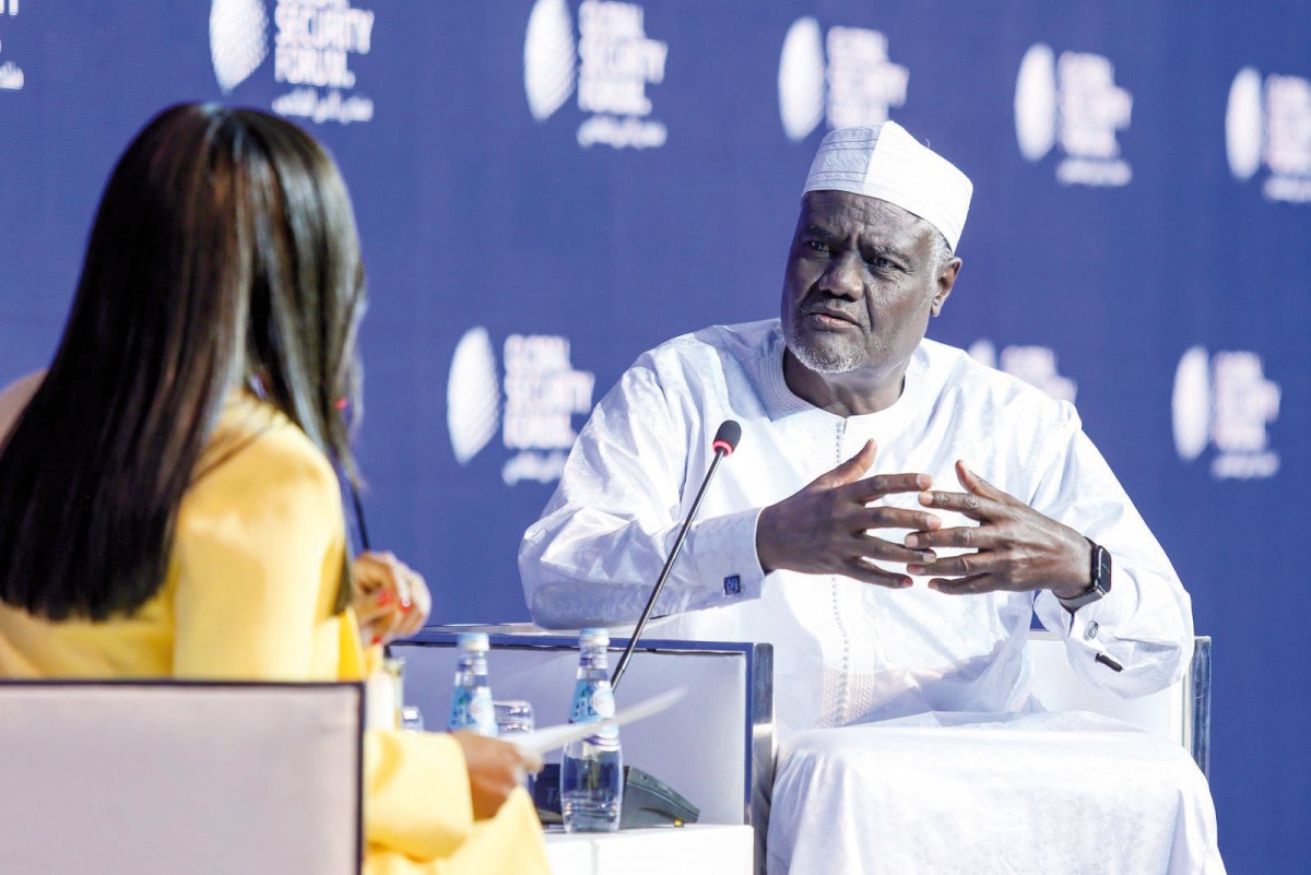 Chairperson of African Union Commission H E Moussa Faki Mahamat speaking at Global Security Forum 2024.