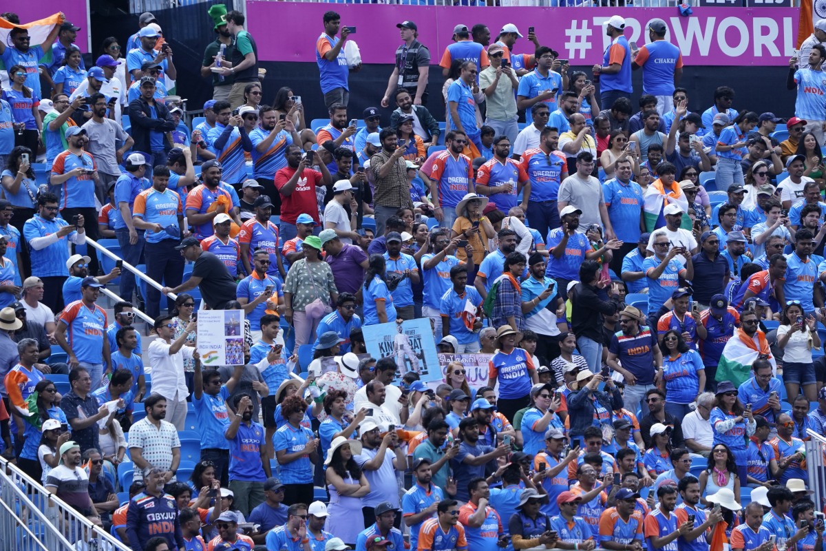 Fans watch the action during the ICC men's Twenty20 World Cup 2024 match between India and Ireland at Nassau County International Cricket Stadium in East Meadow, New York, on June 5, 2024. (Photo by Timothy A. Clary / AFP)
