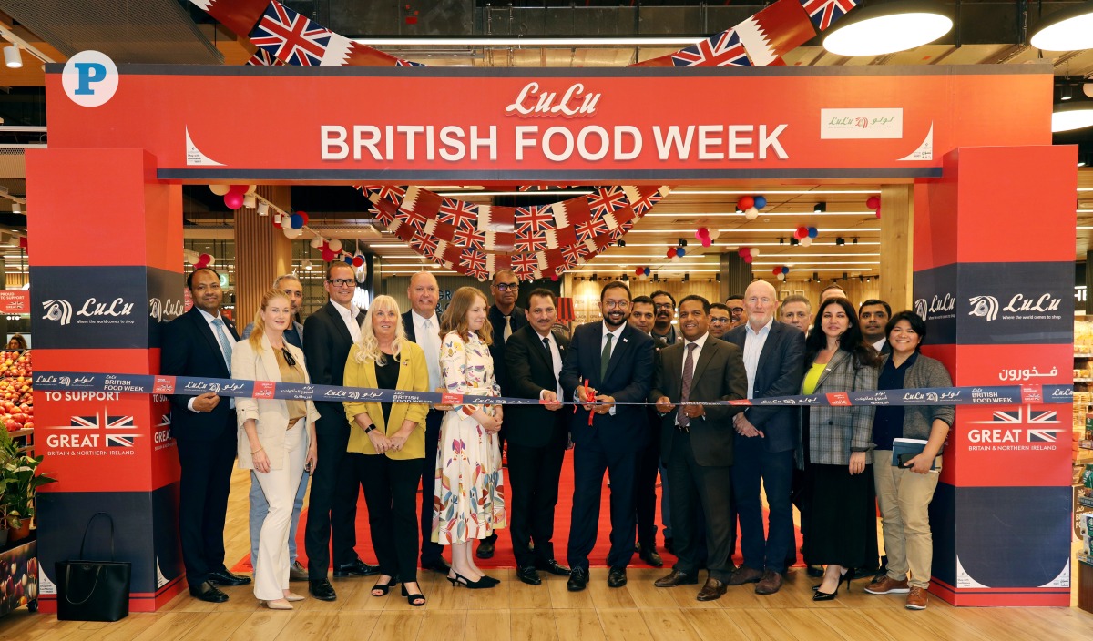 Ambassador of the United Kingdom to Qatar H E Neerav Patel and Director of Lulu Group International Dr. Mohamed Althaf with other official and guests inaugurating the festival at Lulu Mall, Giardino-The Pearl-Qatar. Pic: Salim Matramkot/The Peninsula