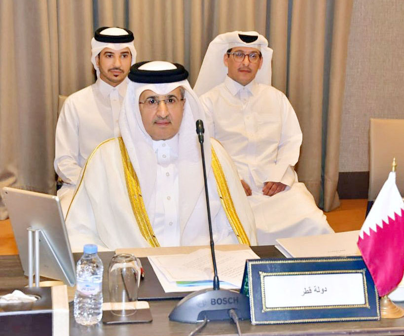 Mohamed bin Faleh Al Hajri attending the 69th session of the Executive Council of the Arab Civil Aviation Organization.