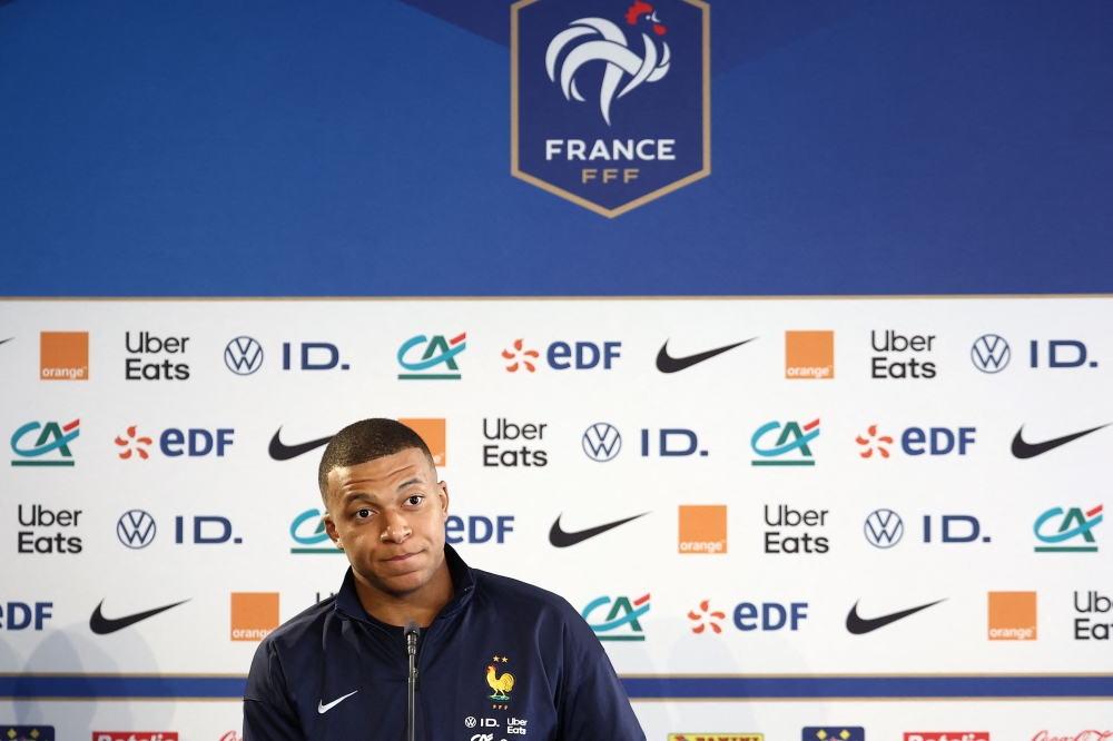 File photo: France's forward Kylian Mbappe speaks during a press conference on the eve of the team's international friendly against Luxembourg, as part of their preparations for the UEFA Euro 2024 European football championships, in Longeville-les-Metz, eastern France, on June 4, 2024. Photo by FRANCK FIFE / AFP.

