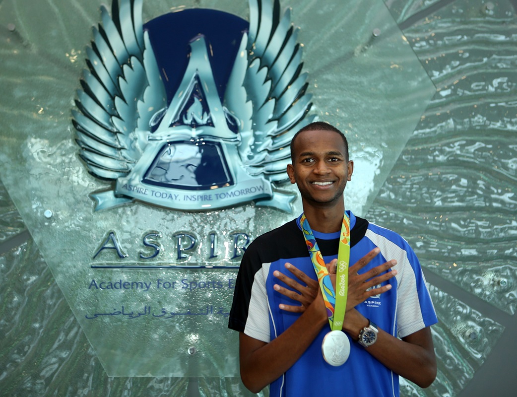 Mutaz Barshim while at Aspire Academy