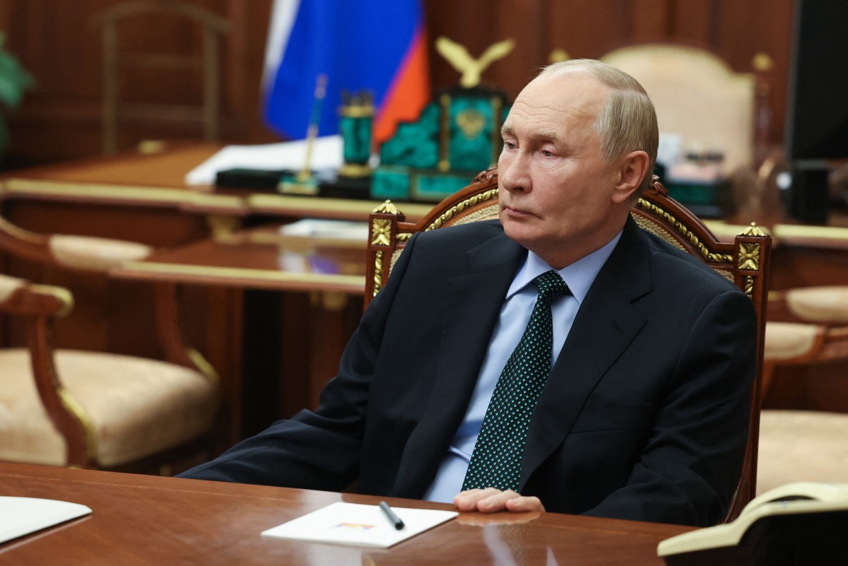 Russia's President Vladimir Putin at the Kremlin in Moscow on November 18, 2024. Photo by Vyacheslav PROKOFYEV / POOL / AFP.