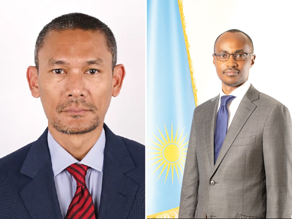 Ambassador of Malaysia to Qatar H E Faizal Razali (left) and Ambassador of Rwanda to Qatar H E Igor Marara Kainamura