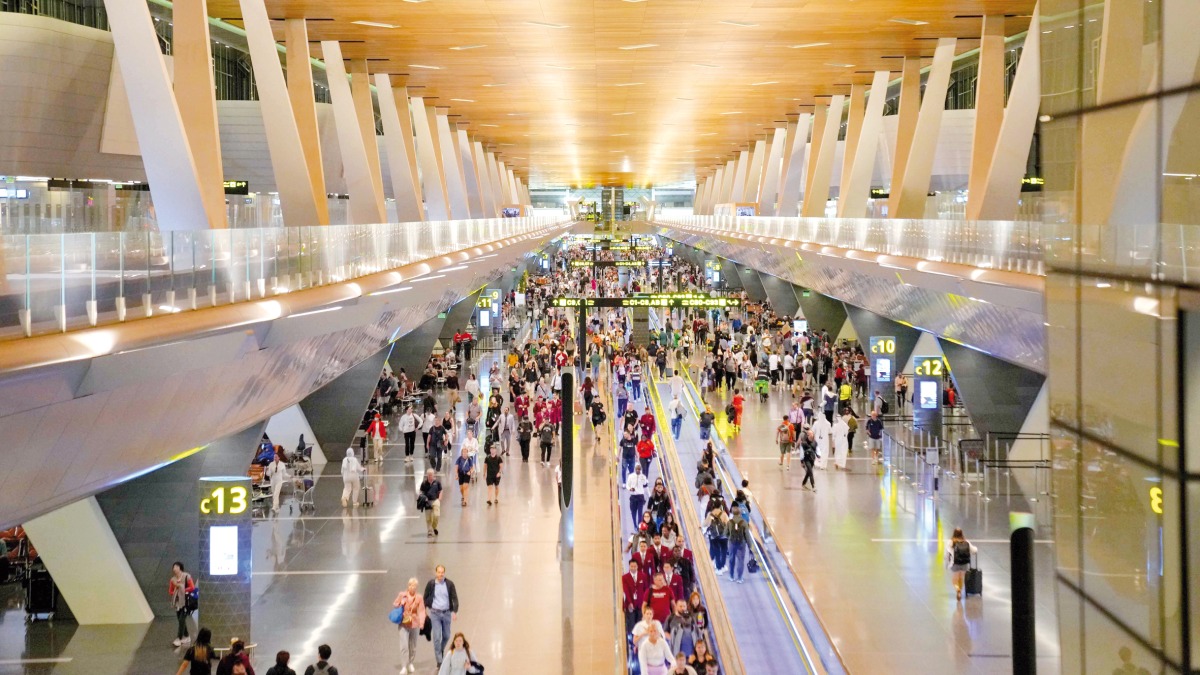 File photo of travellers at Hamad International Airport 
