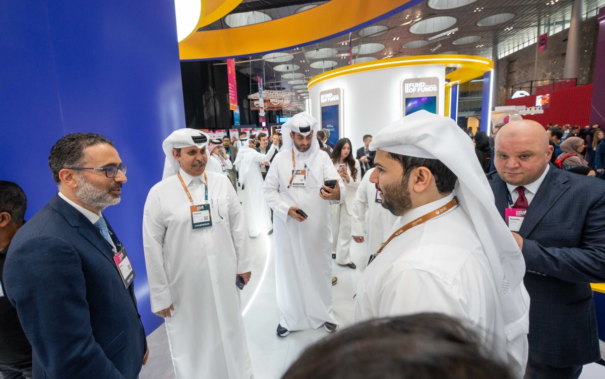 Eng. Abdulhadi Bakhit Barqan CEO of Jusour (second left) with other official at Web Summit Qatar 2025.