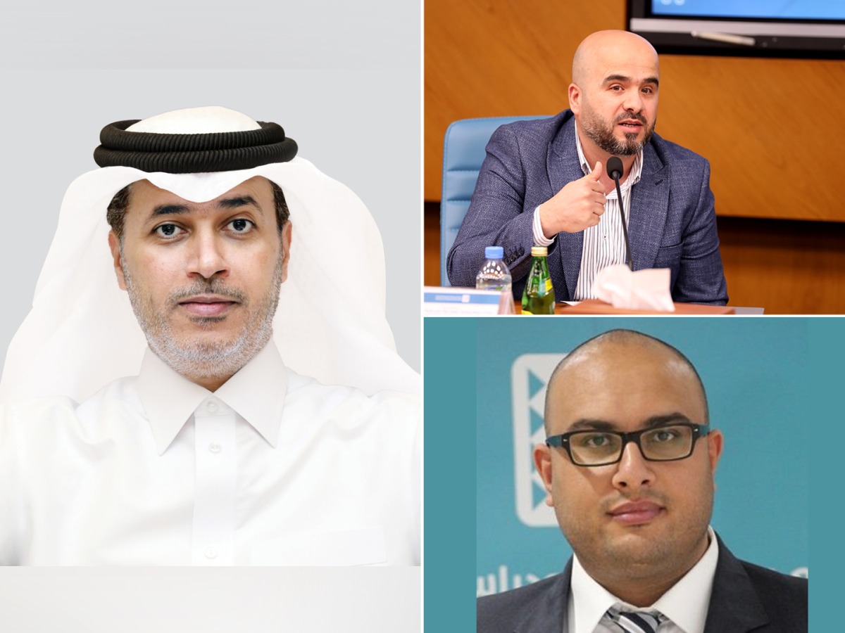 Clockwise from left: Dr. Khalid Mubarak Al-Shafi, Editor-in-Chief of The Peninsula; Assistant Professor of Political Science at Lusail University, and researcher at the Arab Centre for Research and Policy Studies, Dr. Tarek Hamoud; and Managing Editor of Siyasat Arabiya Journal, researcher at the Arab Centre for Research and Policy Studies, Dr. Ahmed Qasem Hussein