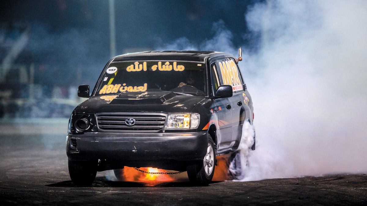 Action during the third round of the Freestyle Drifting Championship.