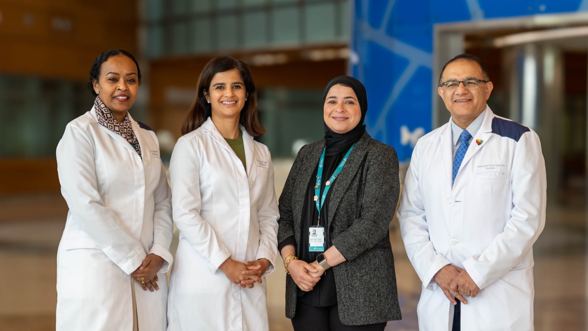 The AFHI team at Sidra Medicine is led by Prof Muhammad Waqar Azeem, Dr. Finza Latif, Dr. Alia Satti and Enas Hasab El Naby.