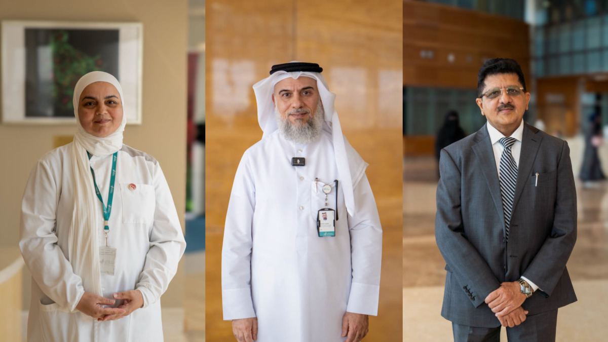 From left: Dr. Souhaila Al Khodor, Principal Investigator and Director of the Reproductive and Perinatal Health Division at Sidra Medicine; Professor Ibrahim Janahi, Acting Chief Medical Officer at Sidra Medicine and Professor Samir Gupta, Division Chief of Neonatology at Sidra Medicine