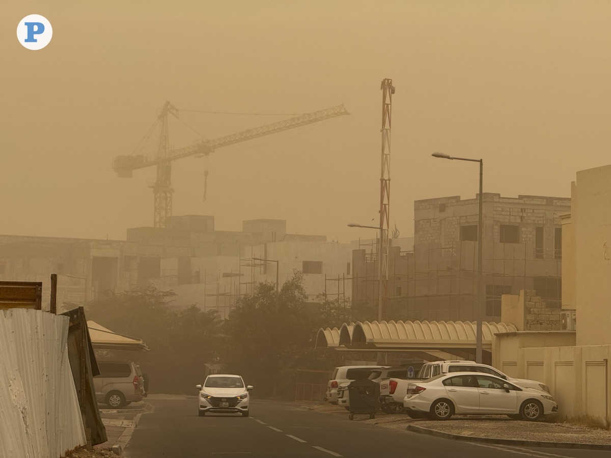 Strong northwesterly winds resulted in poor visibility across Qatar on April 15, 2025. Photo by The Peninsula photographer. 